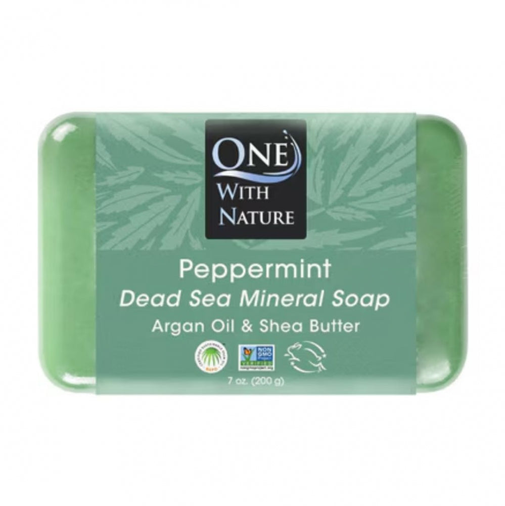 JABÓN SAL DEL MAR MUERTO MENTA ONE WITH NATURE 7 OZ