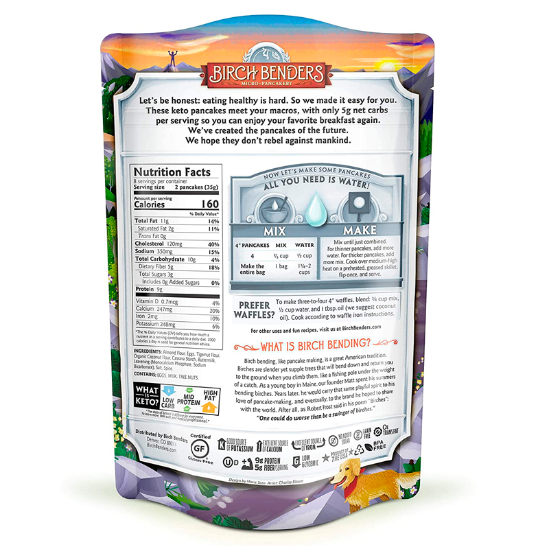 Pancake & Waffle Mix Keto 12 oz - Birch Benders