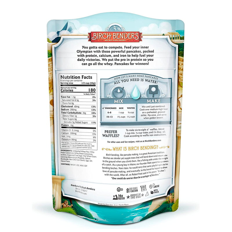Pancake & Waffle Mix Protein 12 oz - Birch Benders