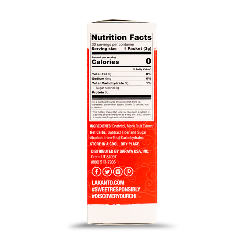 Monkfruit Sweetener Golden 30 sobres - Lakanto