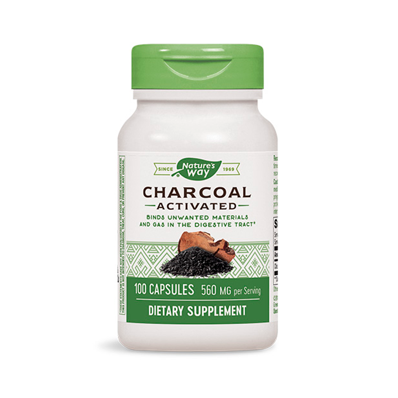 Charcoal Activated 100 capsulas - Nature's Way
