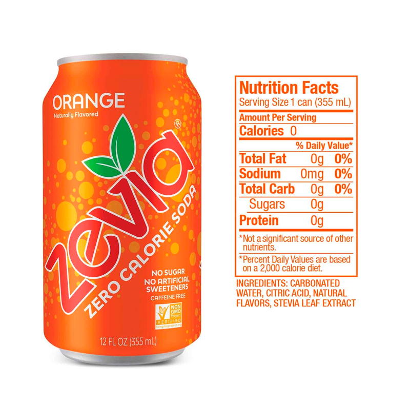 Zero Calorie Soda Orange 12 fl oz - Zevia