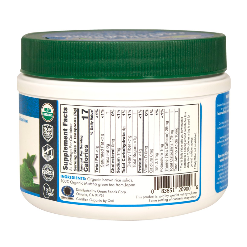 Matcha + Brown Rice Solids 5.5 oz - Green Foods