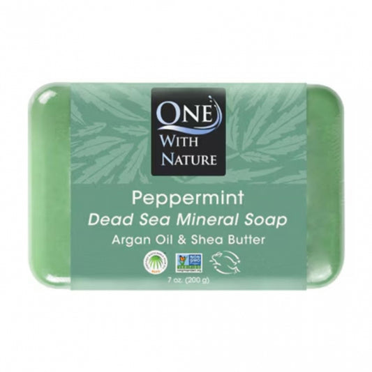 JABÓN SAL DEL MAR MUERTO MENTA ONE WITH NATURE 7 OZ