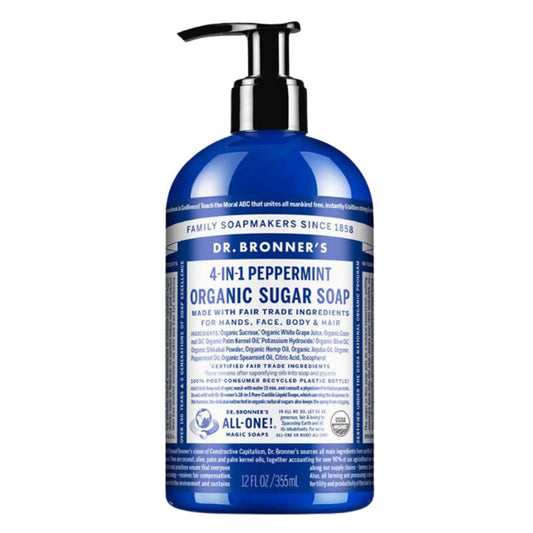 JABON DE AZUCAR ORGANICO MENTA DR BRONNER´S 355 ML